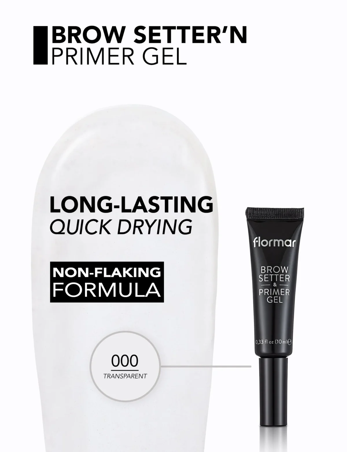 ⁦جل برايمر ومثبت الحواجب من فلورمار | Flormar Brow Setter & Primer Gel⁩ - الصورة ⁦2⁩