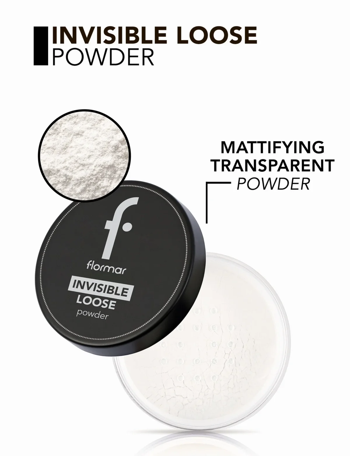 ⁦بودرة تثبيت شفافة من فلورمار | Flormar Invisible Loose Powder Silver Sand⁩ - الصورة ⁦2⁩
