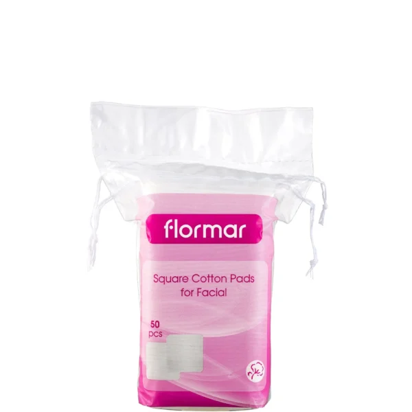 قطع قطنية مربعة للوجه من فلورمار | Flormar Square Cotton Pads for Facial