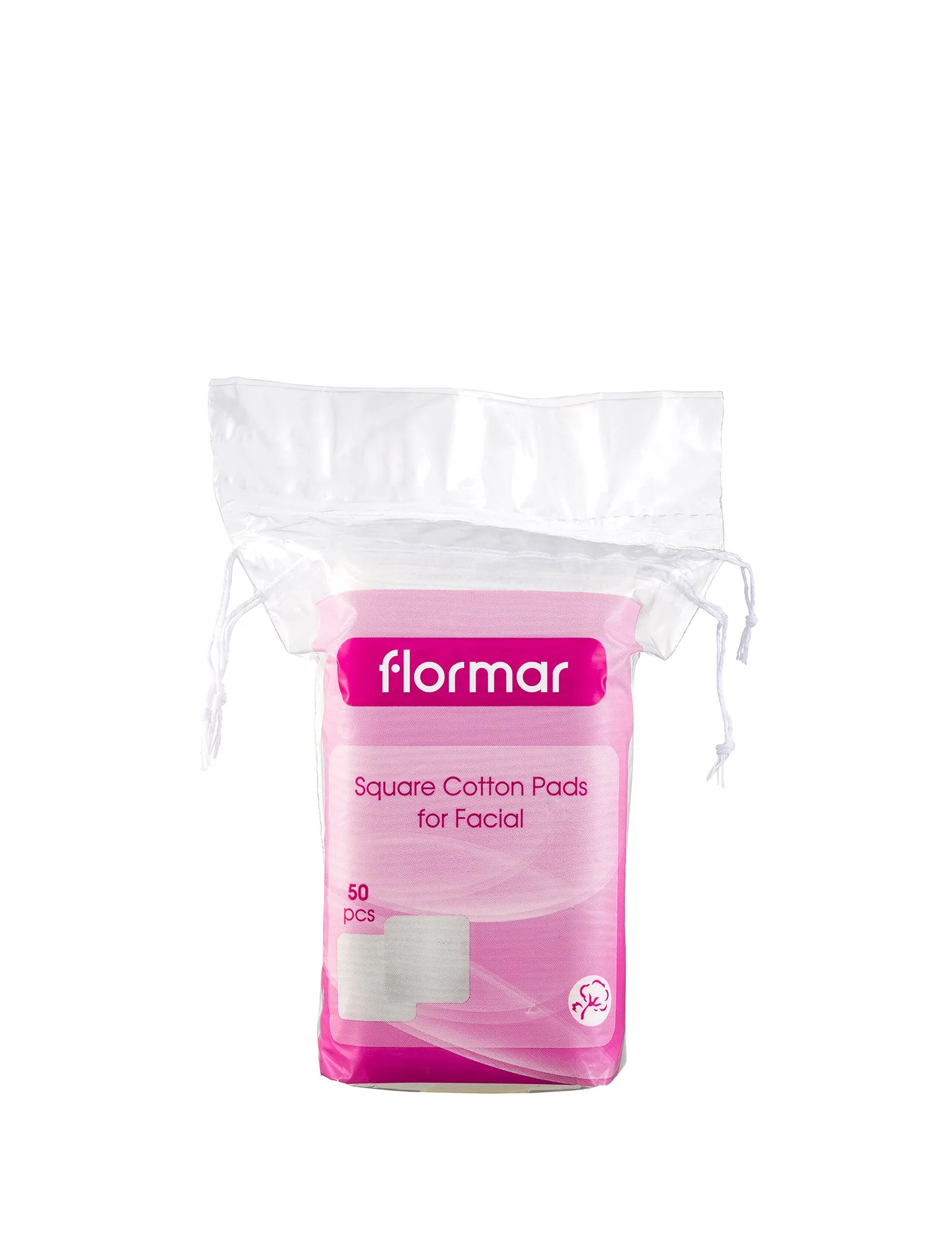 8690604175048_1-1 قطع قطنية مربعة للوجه من فلورمار | Flormar Square Cotton Pads for Facial - الصورة 1