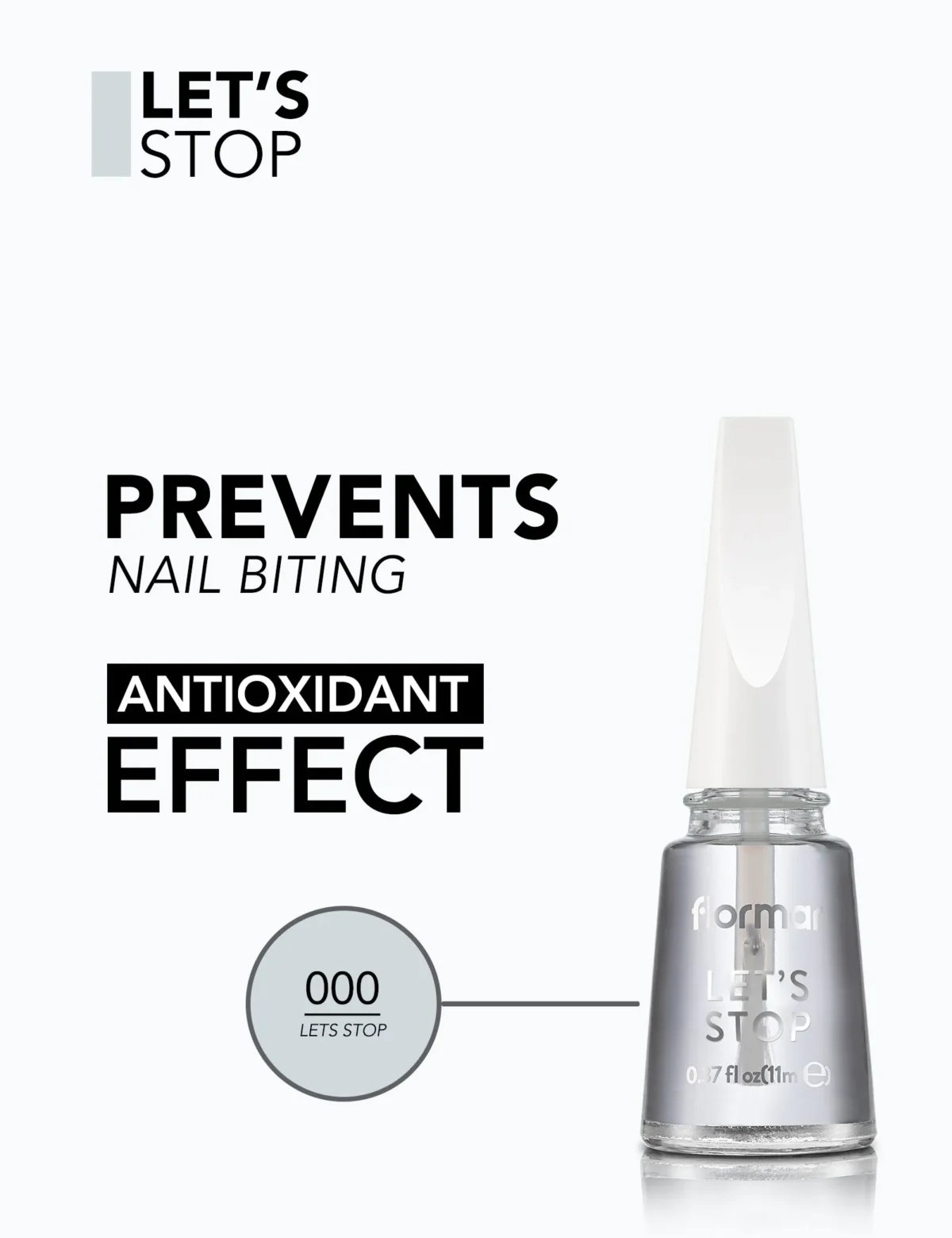 ⁦طلاء العناية بالأظافر | Flormar Let's Stop⁩ - الصورة ⁦2⁩