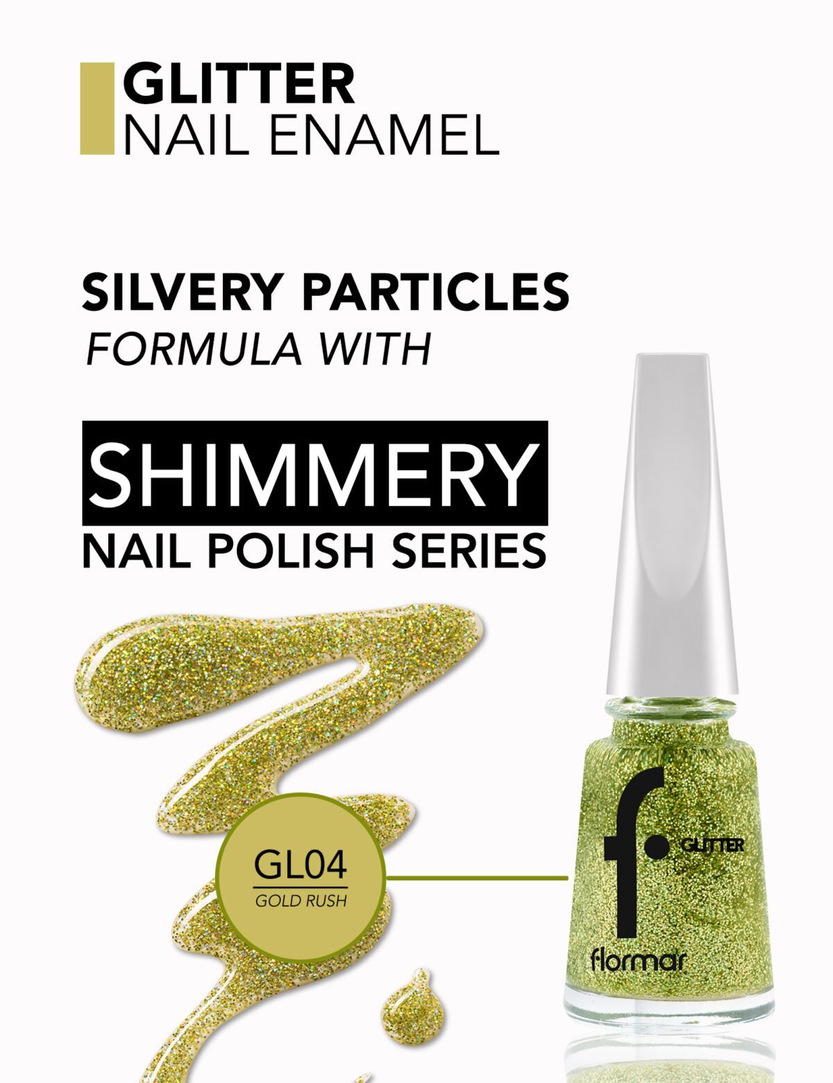 طلاء أظافر جليتر من فلومار - Flormar Glitter Nail Enamel