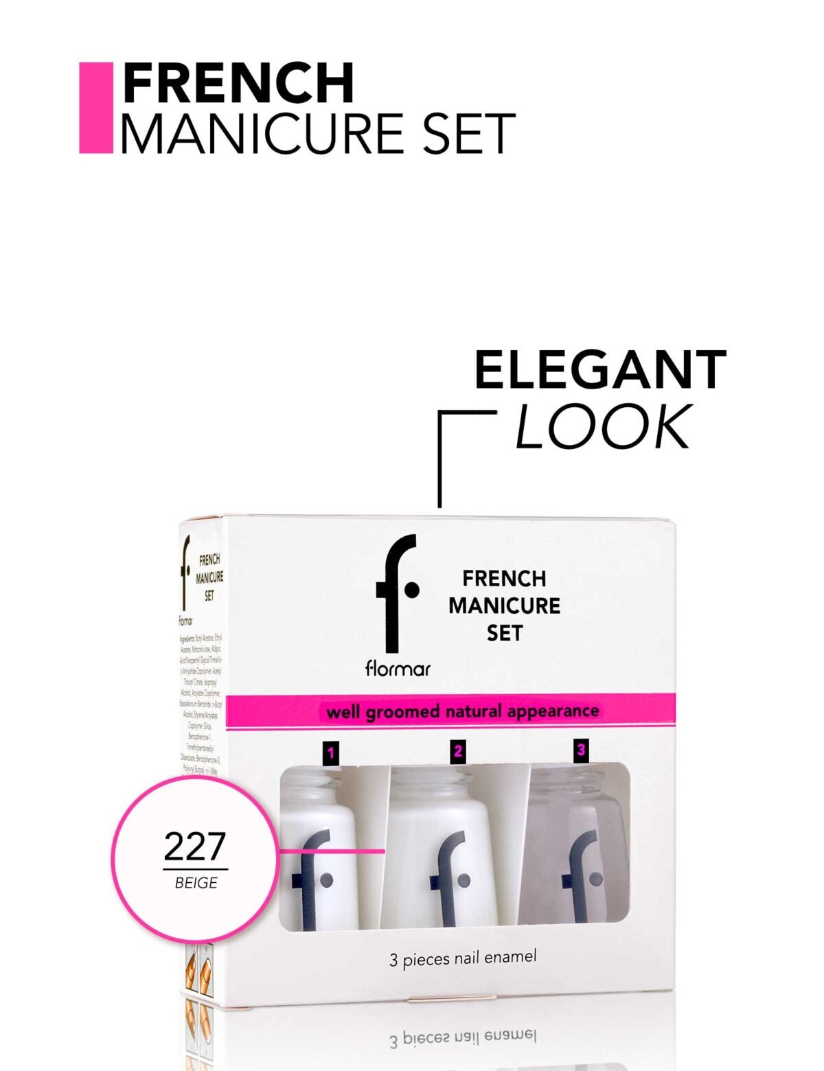 مجموعة مانيكير فرنسية من فلومار - Flormar French Manicure Set