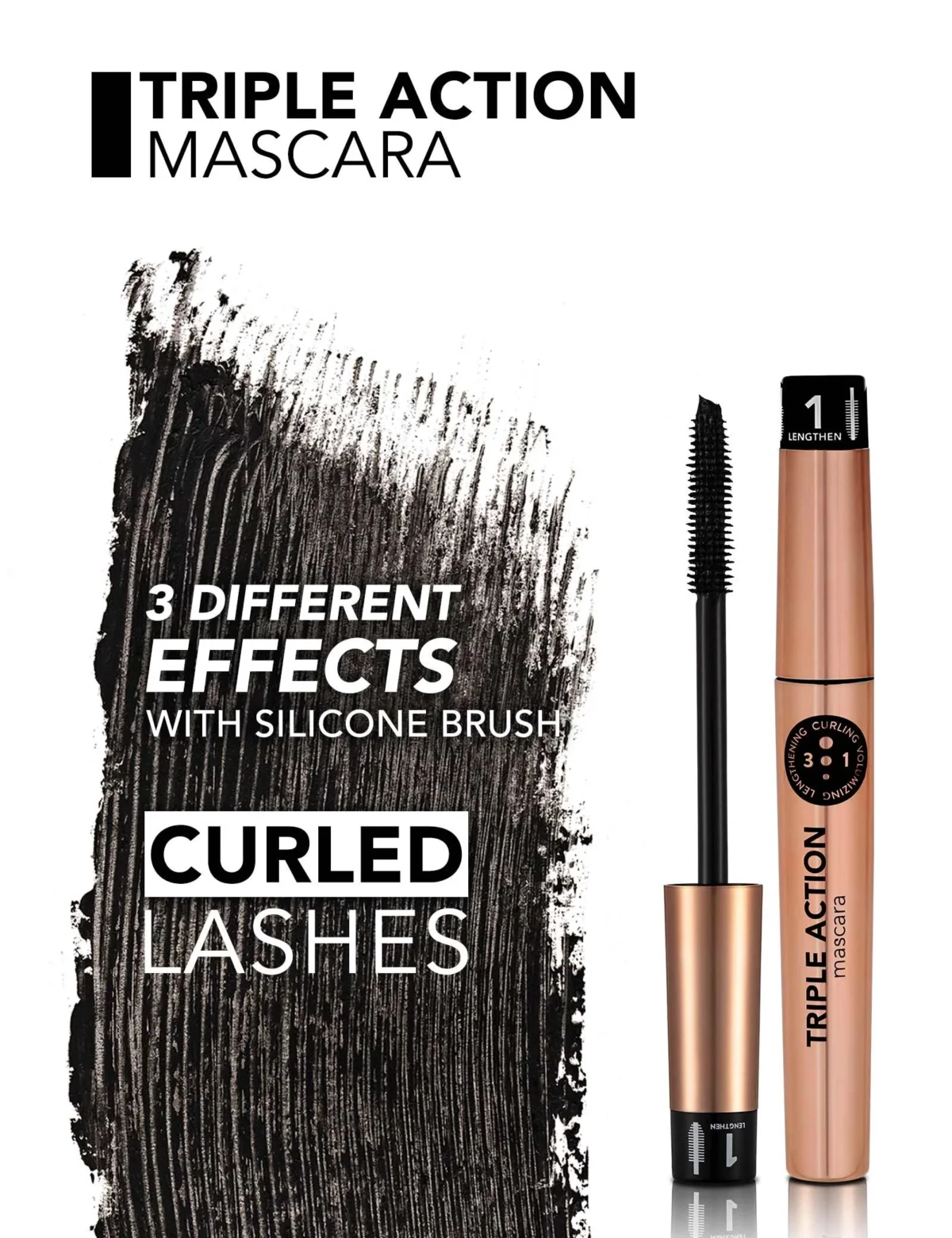 ⁦ماسكارا تريبل اكشن من فلومار | Flormar Triple Action Mascara⁩ - الصورة ⁦3⁩
