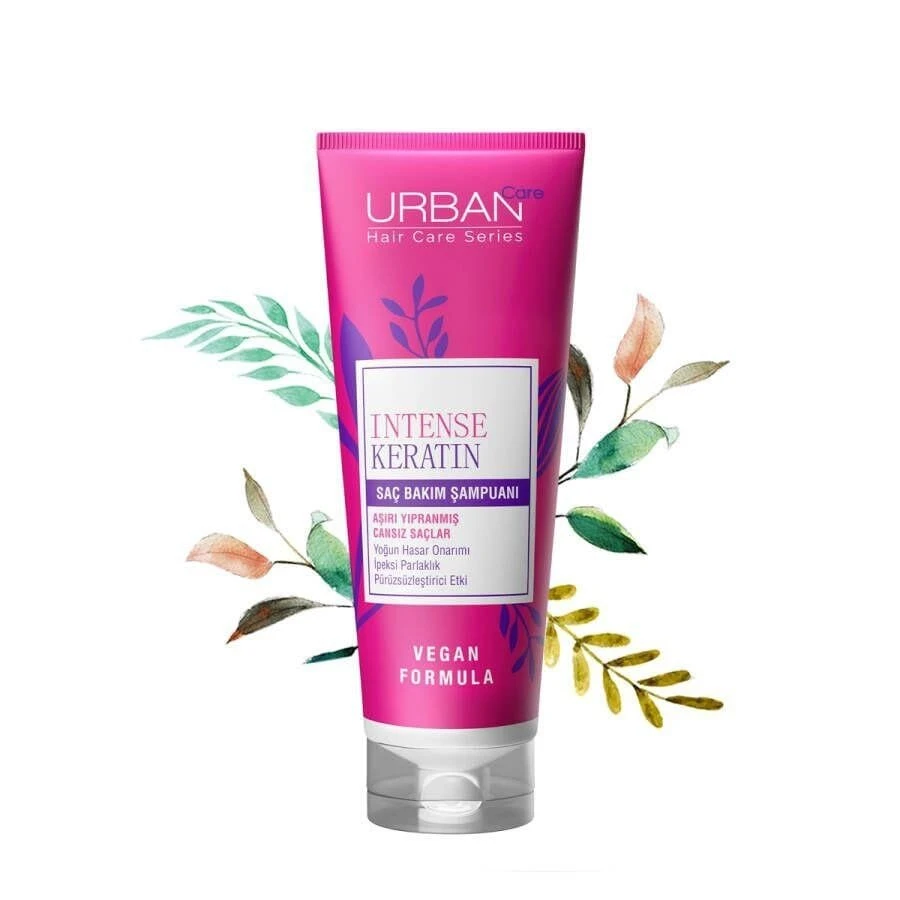 Shampoo شامبو العناية بالشعر المكثف بالكيراتين لإصلاح الشعر التالف | URBAN CARE INTENSE & KERATIN SHAMPOO - الصورة 2