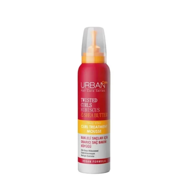 أوربان كير موس علاج الشعر بخلاصة الكركديه وزبدة الشيا  | URBAN CARE TWISTED CURLS HIBISCUS & SHEA BUTTER CURL TREATMENT MOUSSE