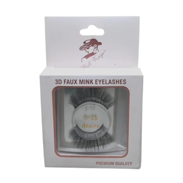 بيل فيزاج رموش صناعية فاخرة ثلاثية الأبعاد ديزاير | Bell Visage 3D Faux Mink Eyelashes – Desire S-36