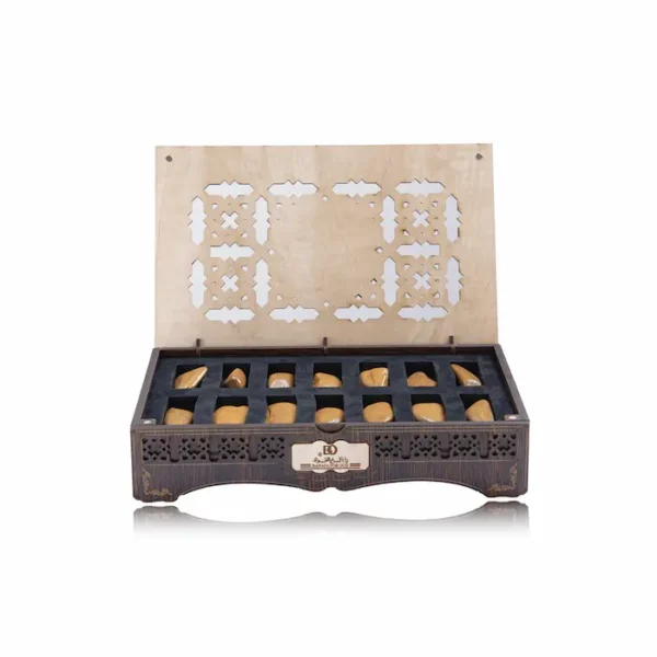 صندوق عود مروكي ذهبي بانافع للعود | Golden Moroccan Oud Box Banafa for Oud